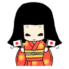 Okiku's Japanese doll sticker #2506165