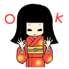 Okiku's Japanese doll sticker #2506170