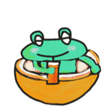 Frog KOMAME speaks in Japanese sticker #2509720