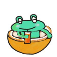 Frog KOMAME speaks in Japanese sticker #2509720