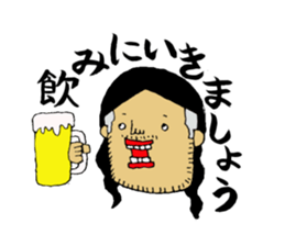 a long hair man2 sticker #2512009