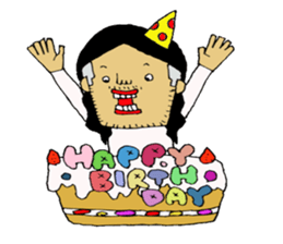 a long hair man2 sticker #2512013