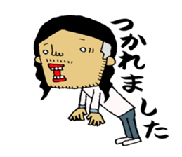 a long hair man2 sticker #2512019