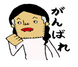 a long hair man2 sticker #2512021