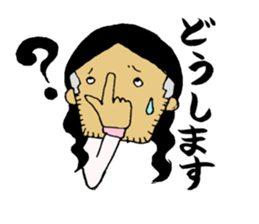 a long hair man2 sticker #2512022