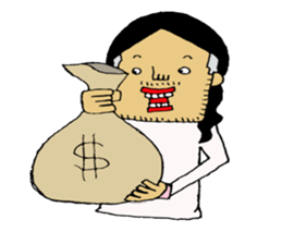 a long hair man2 sticker #2512023