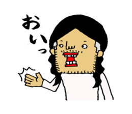 a long hair man2 sticker #2512029