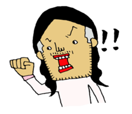 a long hair man2 sticker #2512033