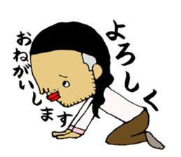 a long hair man2 sticker #2512036