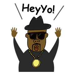 Hey Yo Old School Rapper Sticker By T Hny Hey Yo Old School Rapper Sticker By T Hny