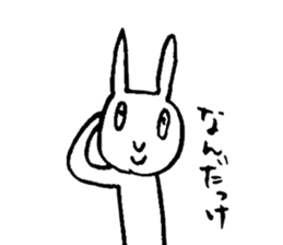 Rabbit disgusting a little sticker #2512806