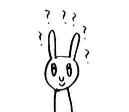 Rabbit disgusting a little sticker #2512807