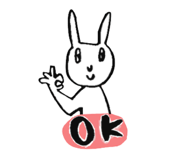 Rabbit disgusting a little sticker #2512809