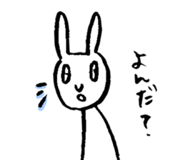 Rabbit disgusting a little sticker #2512814