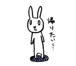 Rabbit disgusting a little sticker #2512825