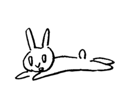 Rabbit disgusting a little sticker #2512826