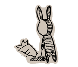 Rabbit disgusting a little sticker #2512827