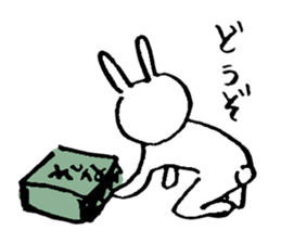 Rabbit disgusting a little sticker #2512828