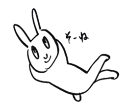 Rabbit disgusting a little sticker #2512832