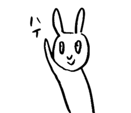 Rabbit disgusting a little sticker #2512841