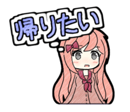 A studying girl sticker #2513885