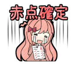 A studying girl sticker #2513893