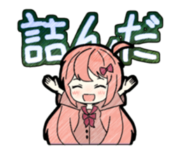 A studying girl sticker #2513896