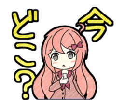 A studying girl sticker #2513897