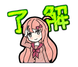 A studying girl sticker #2513902