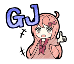 A studying girl sticker #2513903