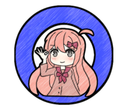 A studying girl sticker #2513909