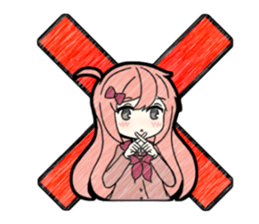 A studying girl sticker #2513910