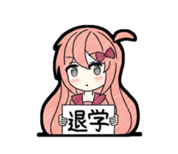 A studying girl sticker #2513915