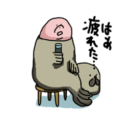 Seal-chan a ruins edition and Deka-san. sticker #2514555