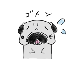 pug-dog sticker sticker #2514653