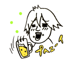 A playful boy!! sticker #2517726