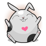 Thoughts of love rabbit sticker #2518486