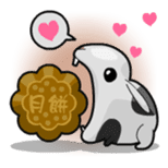 Thoughts of love rabbit sticker #2518498