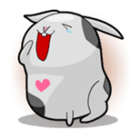 Thoughts of love rabbit sticker #2518503
