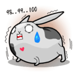 Thoughts of love rabbit sticker #2518523