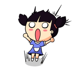 Miru little clumsy girl (English) sticker #2521231