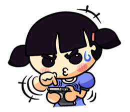 Miru little clumsy girl (English) sticker #2521241