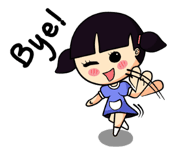 Miru little clumsy girl (English) sticker #2521243