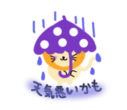 mandarin orange hat cat sticker #2522799