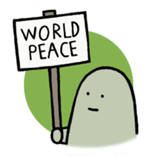 Lard Wants World Peace! sticker #2523849