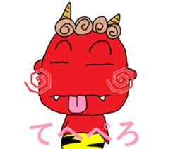 red oni sticker #2525449