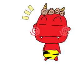 red oni sticker #2525459