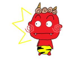 red oni sticker #2525460