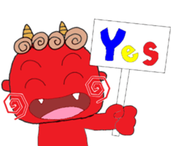 red oni sticker #2525472