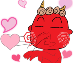 red oni sticker #2525478